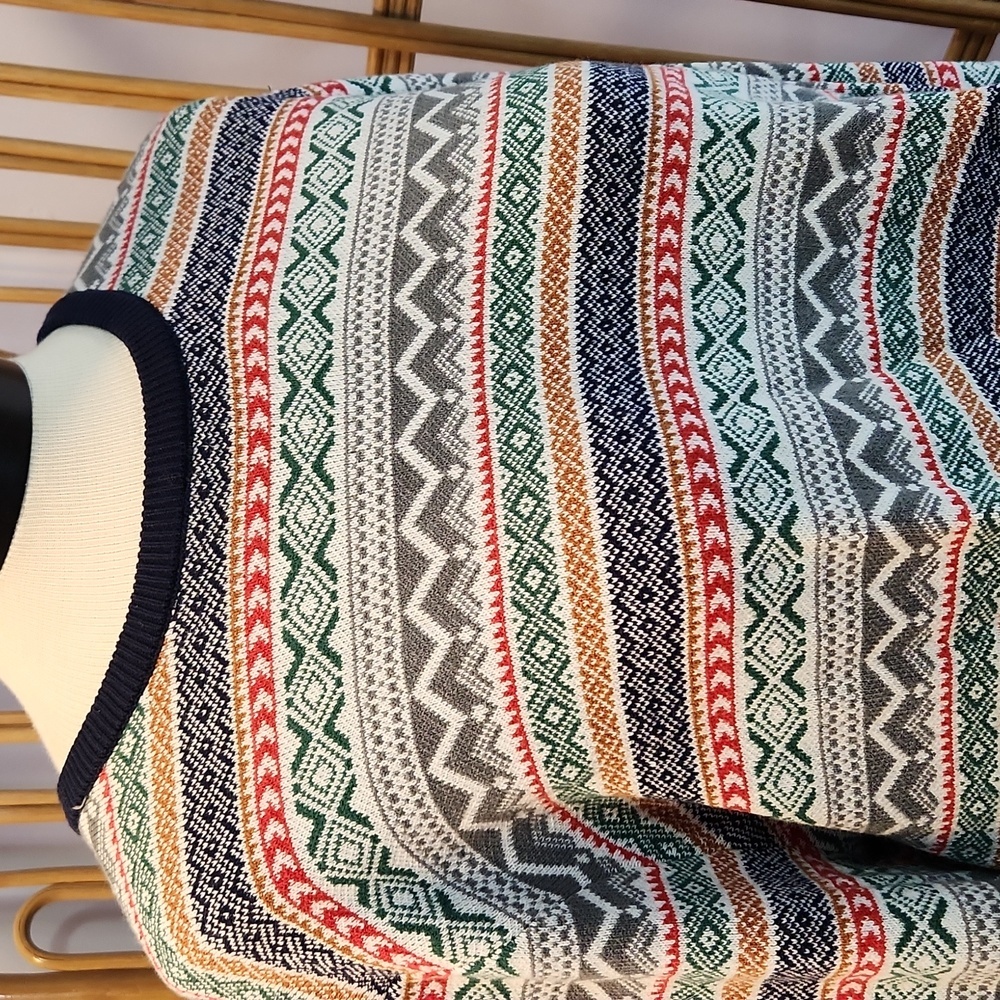 14th & Union brand sweater size L 60% cotton fair isle style crew neck men's